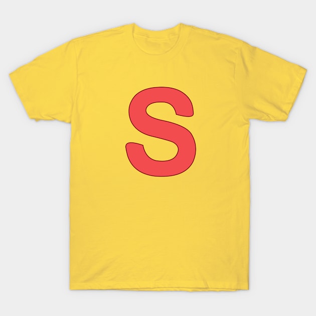 letter s yellow T-Shirt by persa